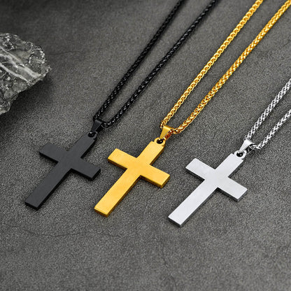 American Flag Cross Pendant Necklace for