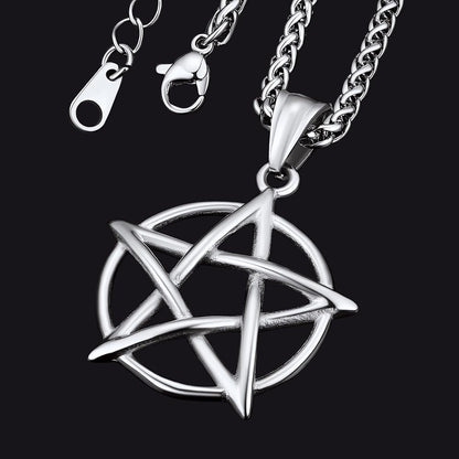 Tetragrammaton Pentagram Necklace for