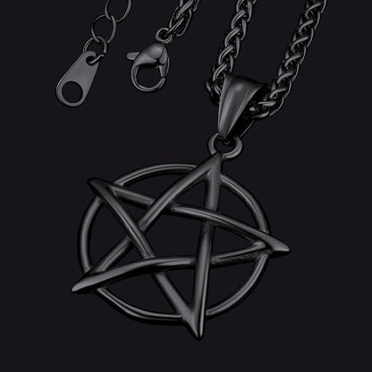 Tetragrammaton Pentagram Necklace for