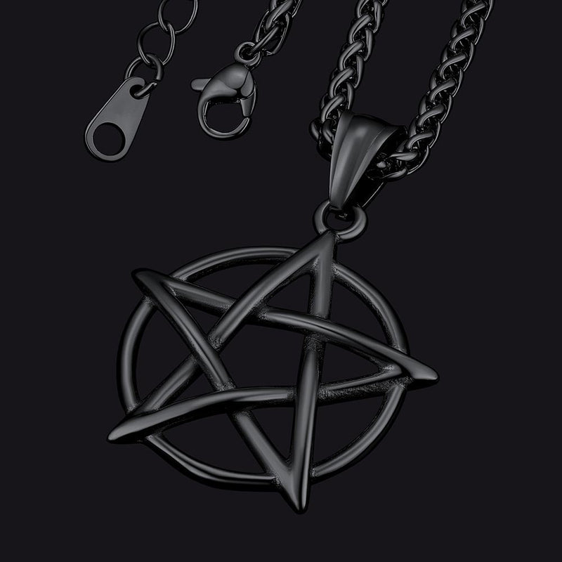 Tetragrammaton Pentagram Necklace for