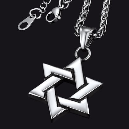 Classic Star of David Pendant Necklace for