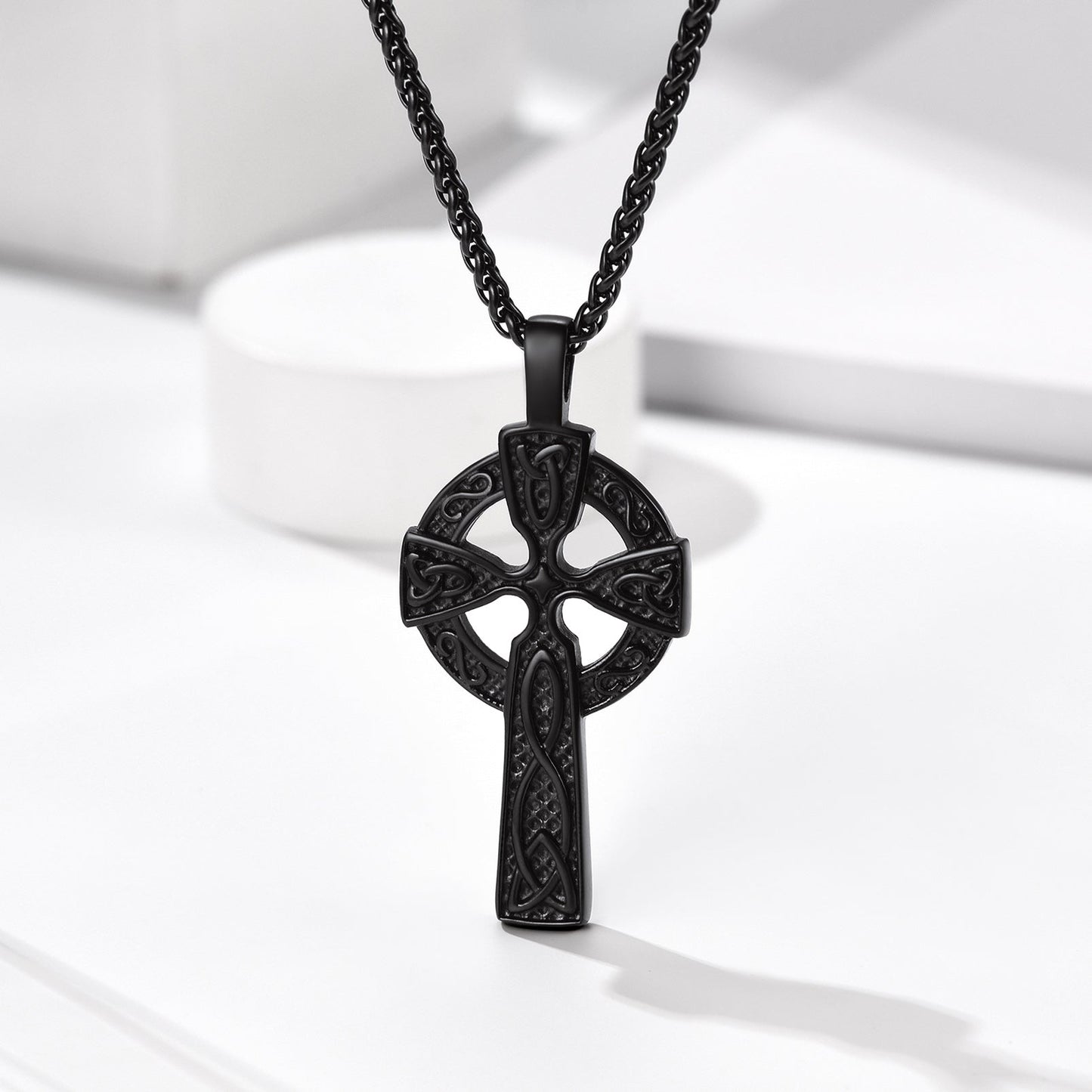 Large Celtic Cross Necklace Pendant for