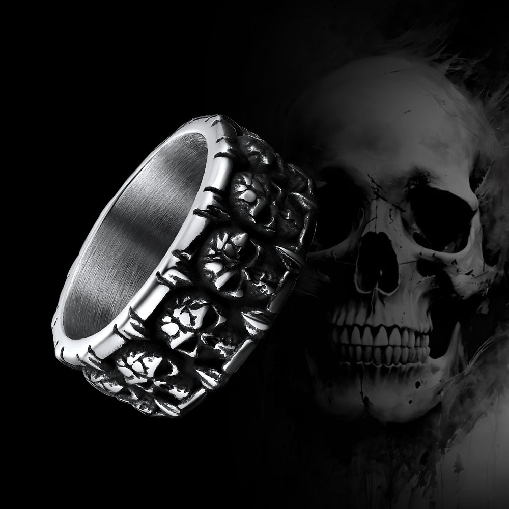 Skull Evil Teeth Stainless Steel Ring for
