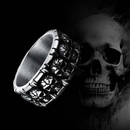Skull Evil Teeth Stainless Steel Ring for