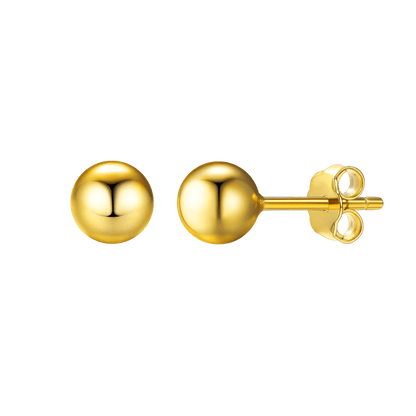 S925 Silver Minimalist Ball Stud Earrings for