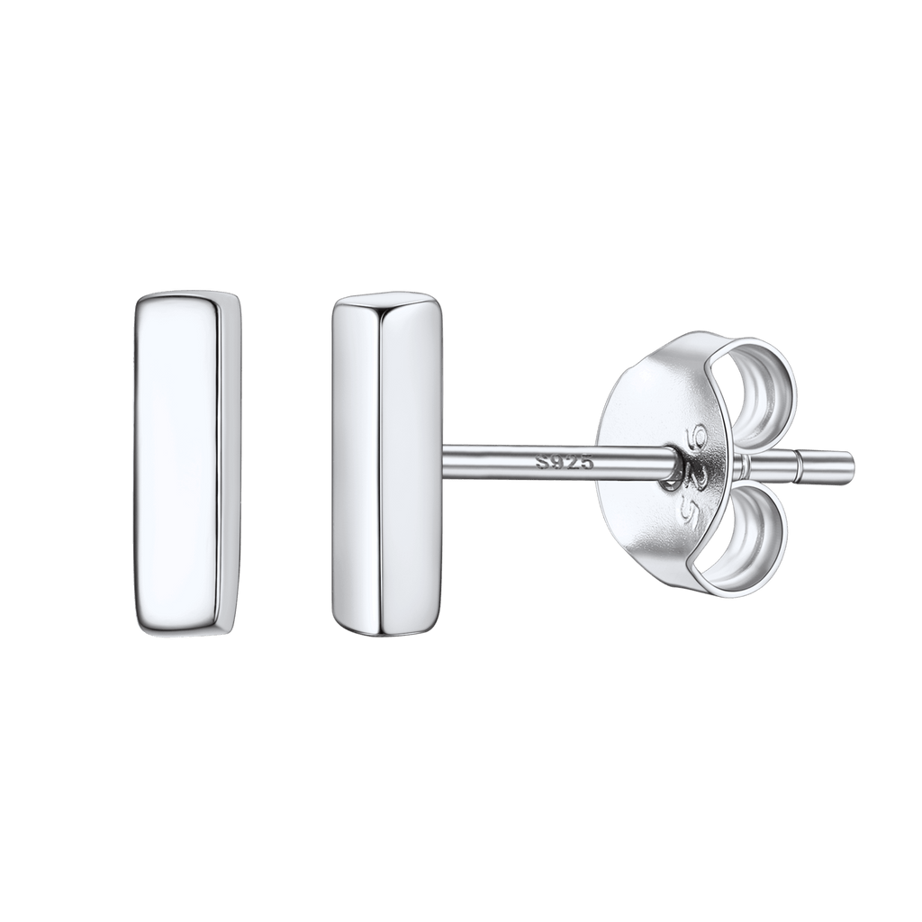 Sterling Silver Tiny Initial Letter Earrings Alphabet Studs for