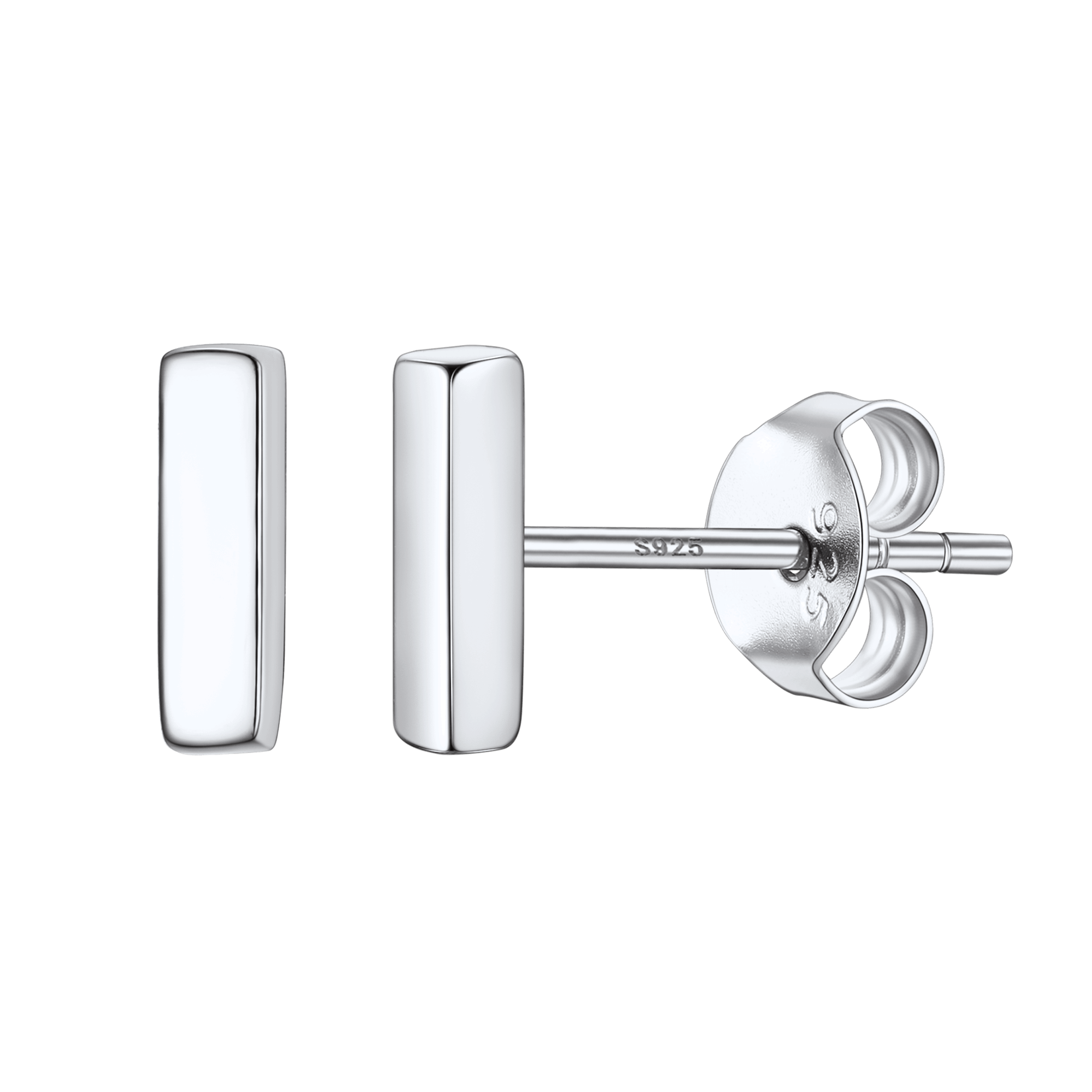 Sterling Silver Tiny Initial Letter Earrings Alphabet Studs for