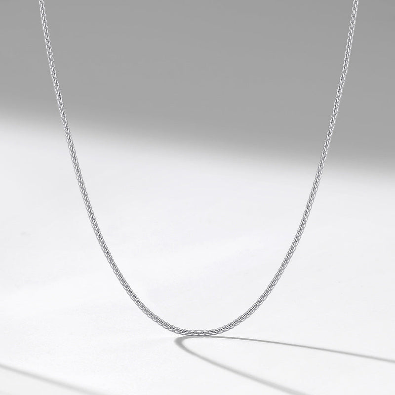 925 Sterling Silver Thin Cable Chain Necklace for