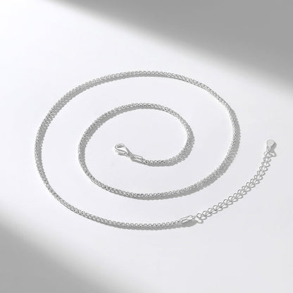 925 Sterling Silver Thin Cable Chain Necklace for