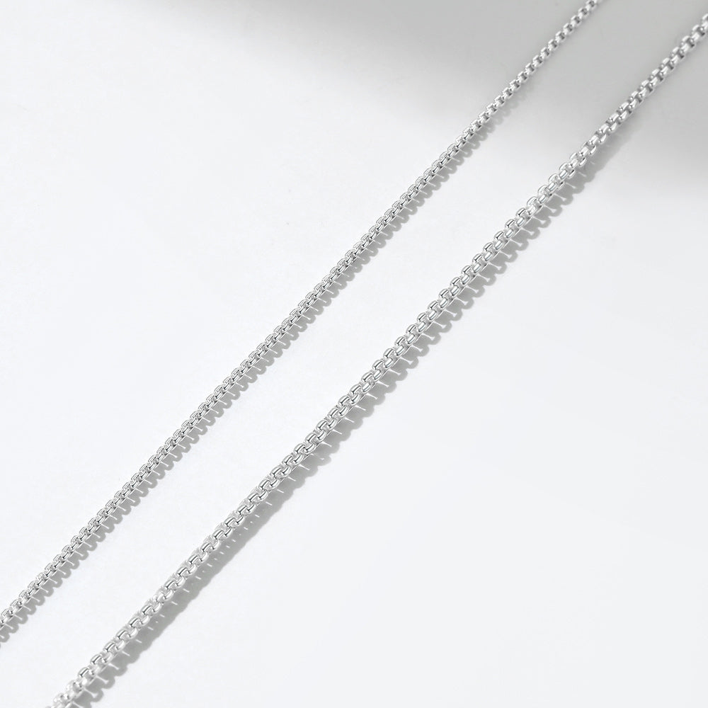 925 Sterling Silver Thin Cable Chain Necklace for