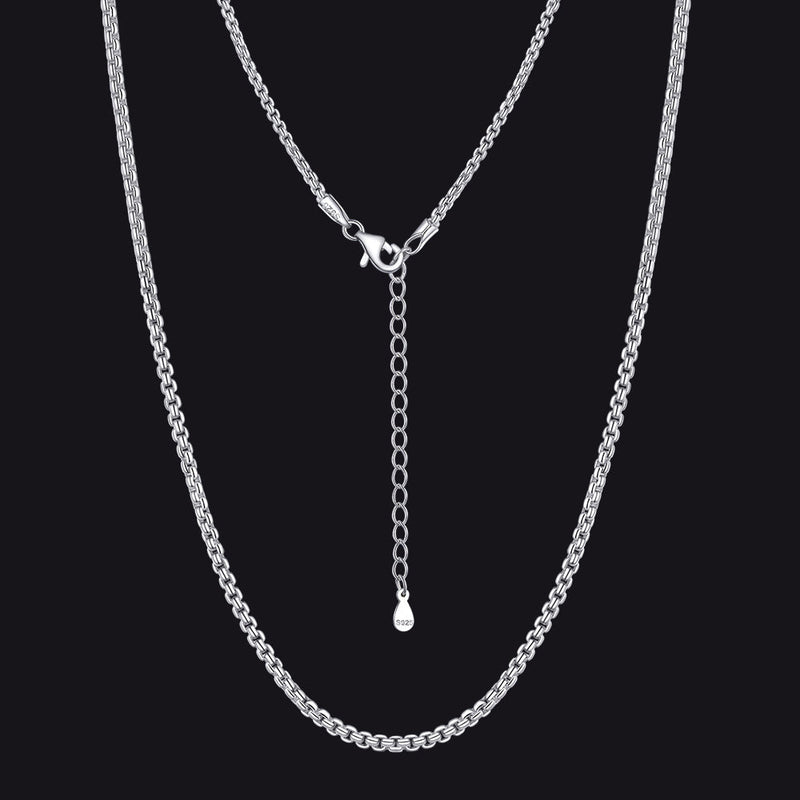 925 Sterling Silver Thin Cable Chain Necklace for