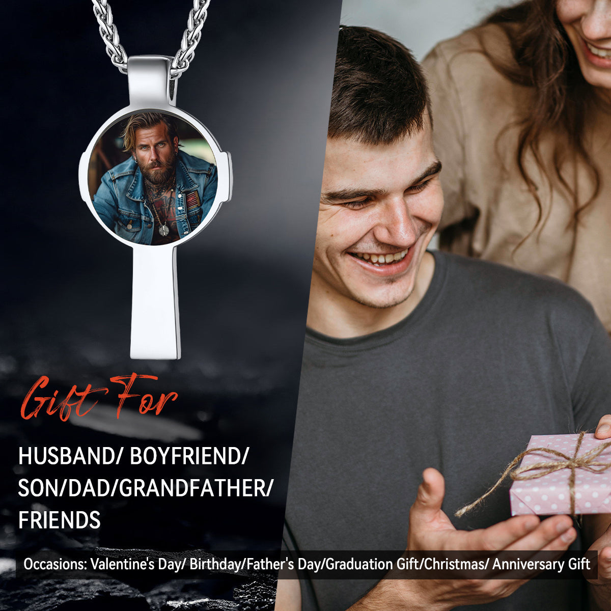 Personalized Celtic Cross Pendant Necklace With Picture