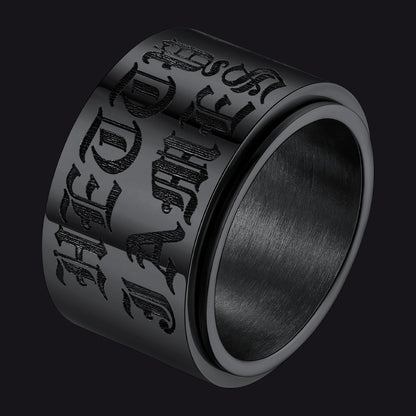Custom Engraved Fidget Spinner Anxiety Stainless Steel Ring for