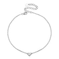Customized Heart Anklet for in Sterling Silver