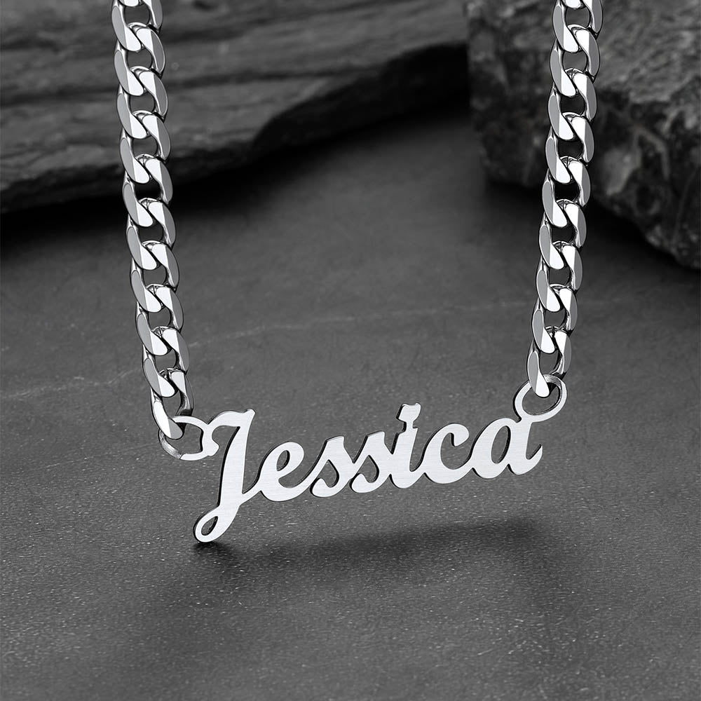 6mm Custom Nameplate Chain & Bracelet Set for
