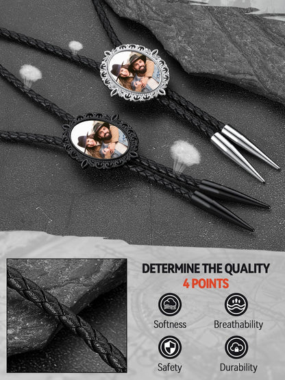 Personalized Memorial Photo Bolo Ties for Wedding