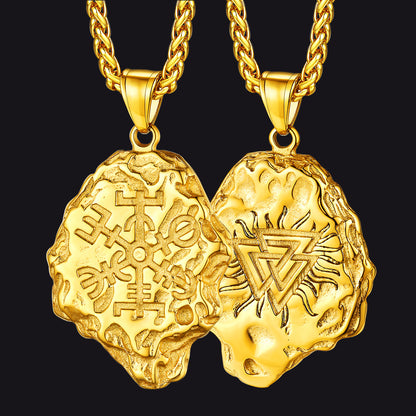 Flash Viking Compass Guiding Pendant Necklace for