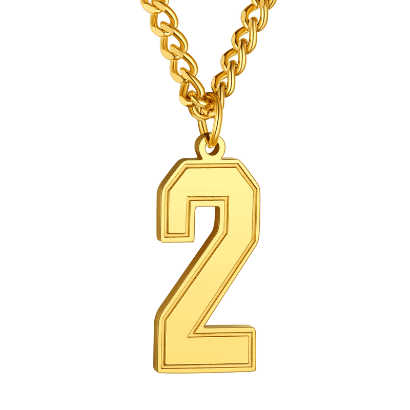 Personalized Sports Jersey Number Chain Necklace for Sport Fans
