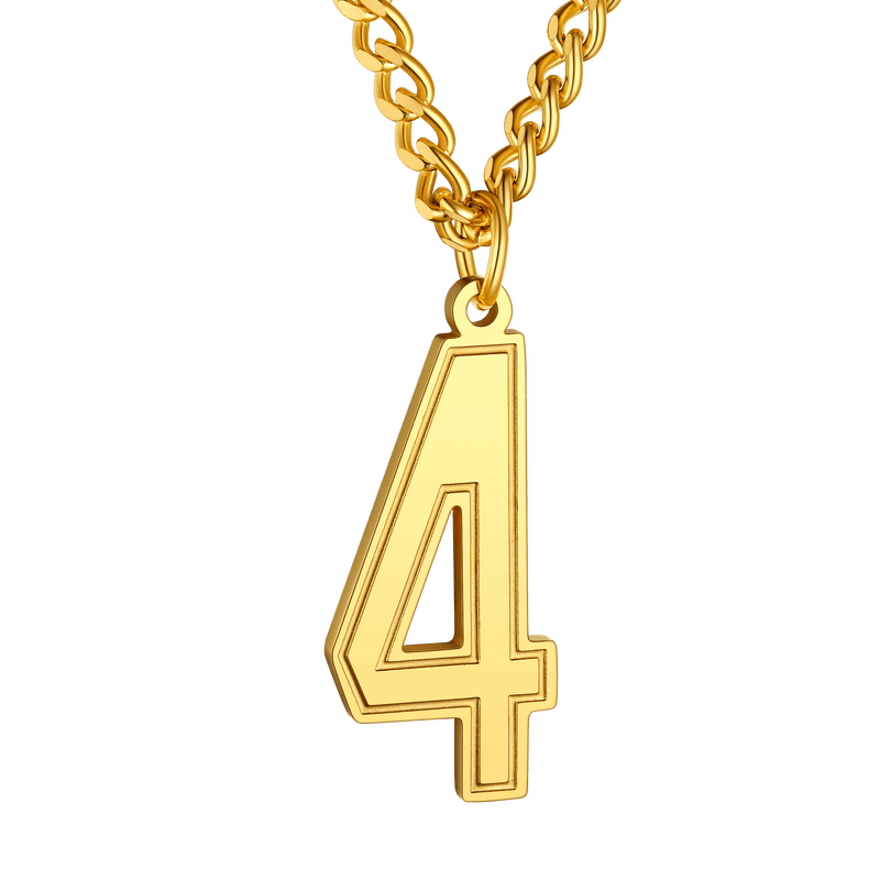 Personalized Sports Jersey Number Chain Necklace for Sport Fans