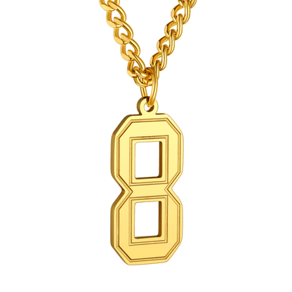 Personalized Sports Jersey Number Chain Necklace for Sport Fans