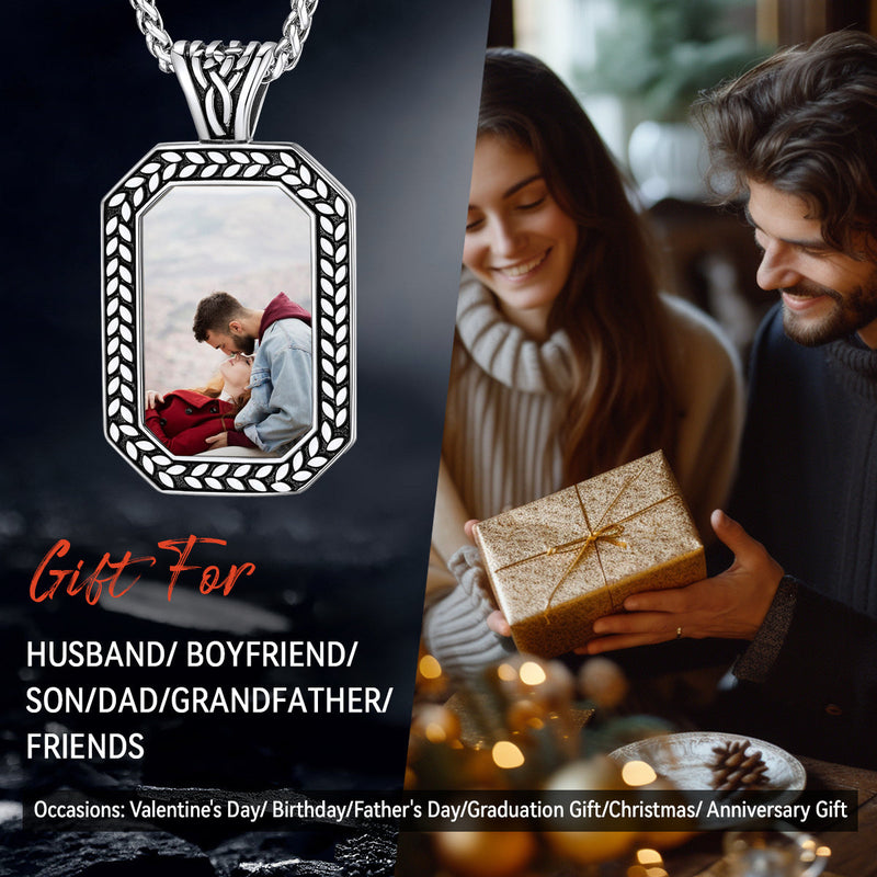Customized Picture Dog Tag Necklace Photo Pendant for