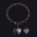 Personalized Heart Picture Locket Bracelet for Girlfriend