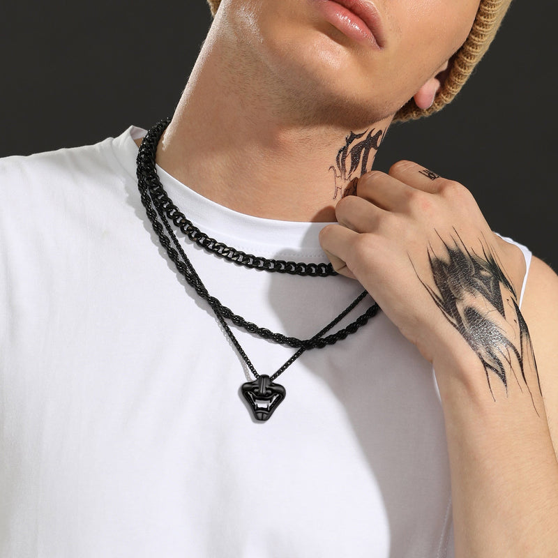 Flash Gothic Devil Joker Necklace for