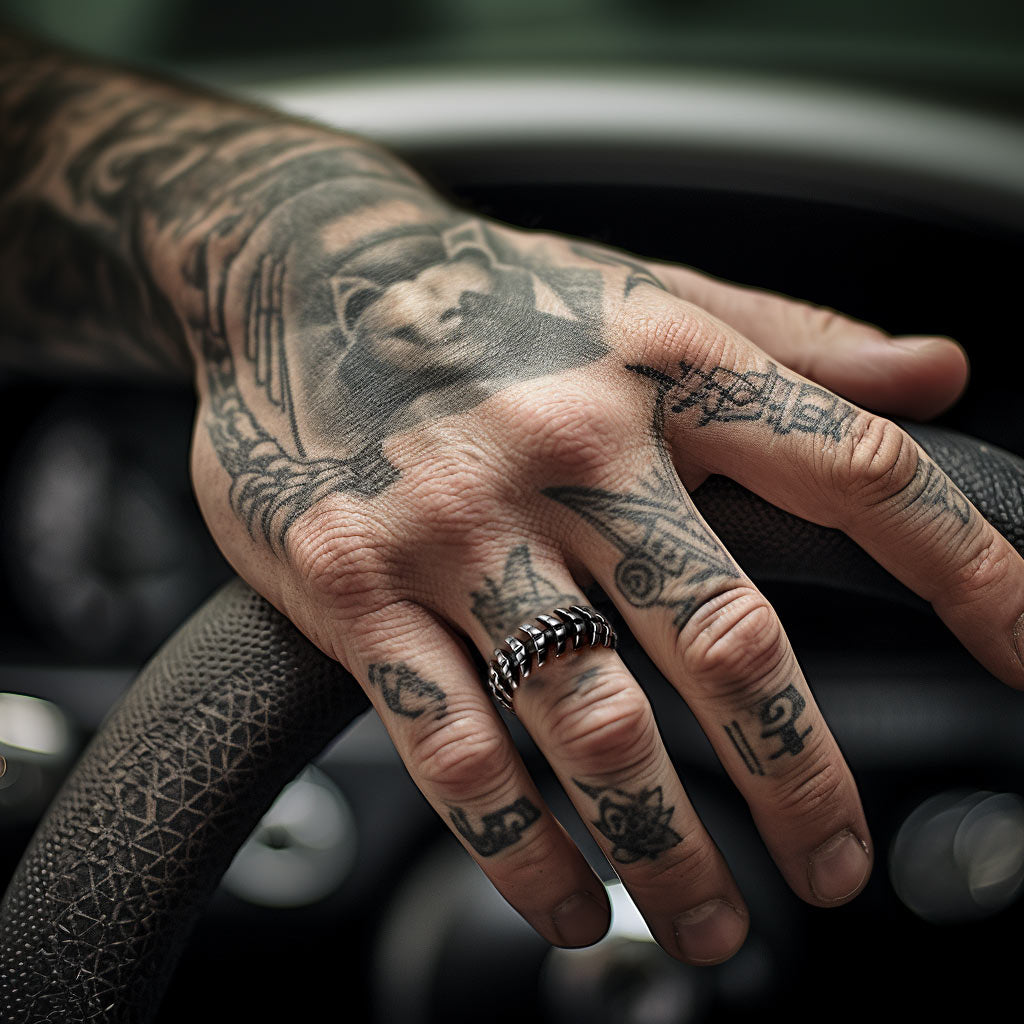 Punk Looped Bone Ring Vertebrae Band Ring for