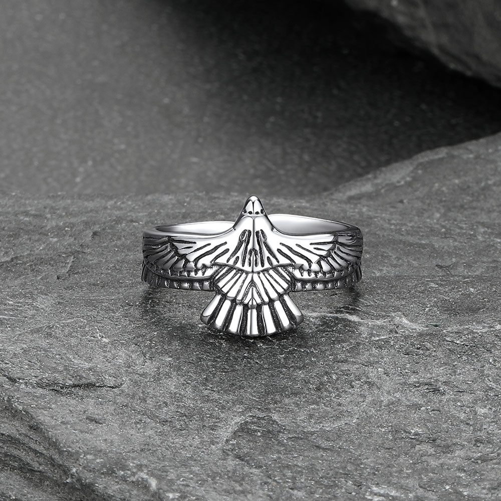 Faithheart Punk Hawk Open Adjustable Ring for