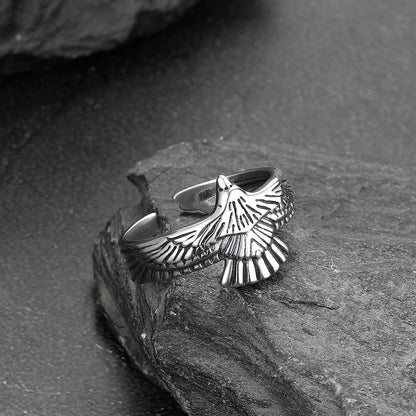 Faithheart Punk Hawk Open Adjustable Ring for