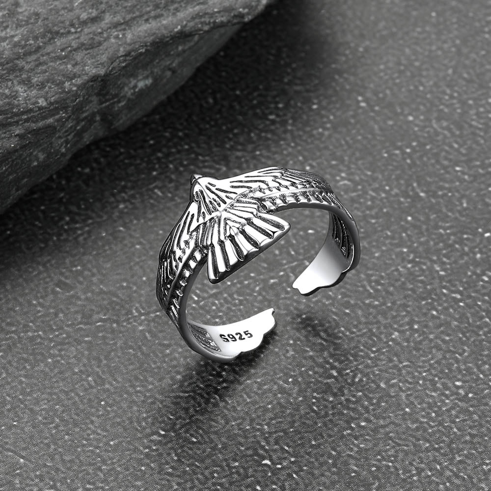 Faithheart Punk Hawk Open Adjustable Ring for