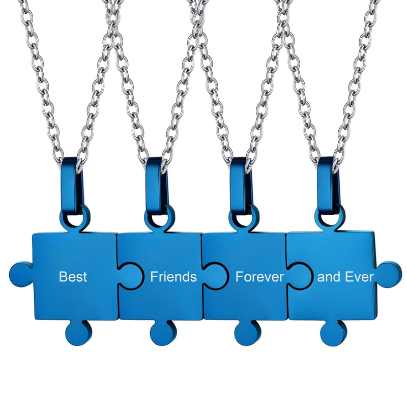 Custom Puzzle Piece Matching Pendant Necklaces Set for Family Best Friends