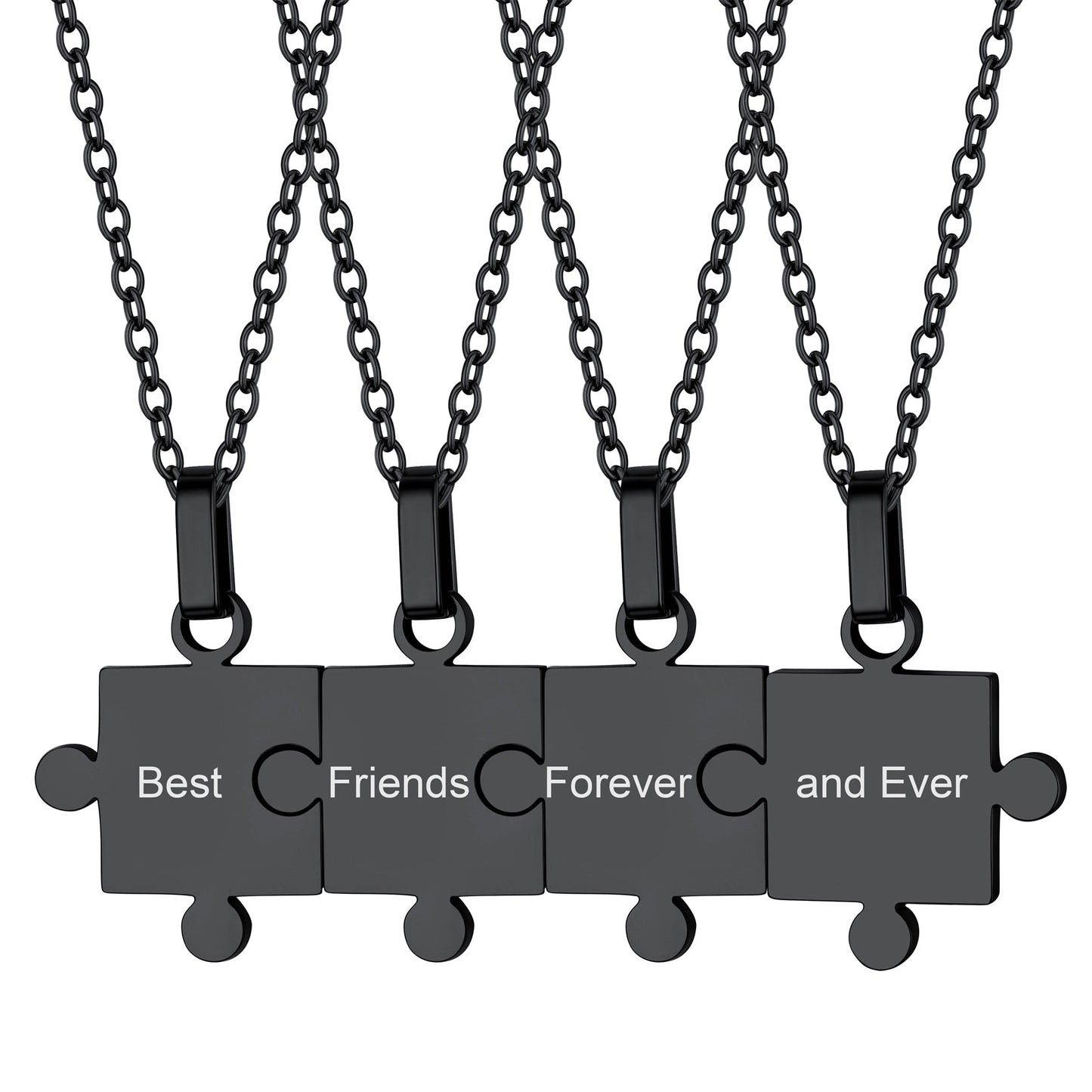 Custom Puzzle Piece Matching Pendant Necklaces Set for Family Best Friends