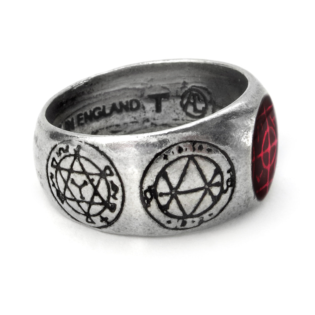 Agla Alchemy Gothic Pewter Talisman Ring