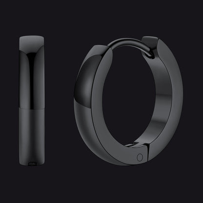 Classic Stainless Steel Huggie Hoop Earrings for