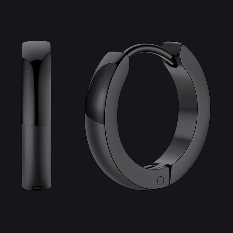 Classic Stainless Steel Huggie Hoop Earrings for