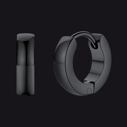 Classic Stainless Steel Huggie Hoop Earrings for