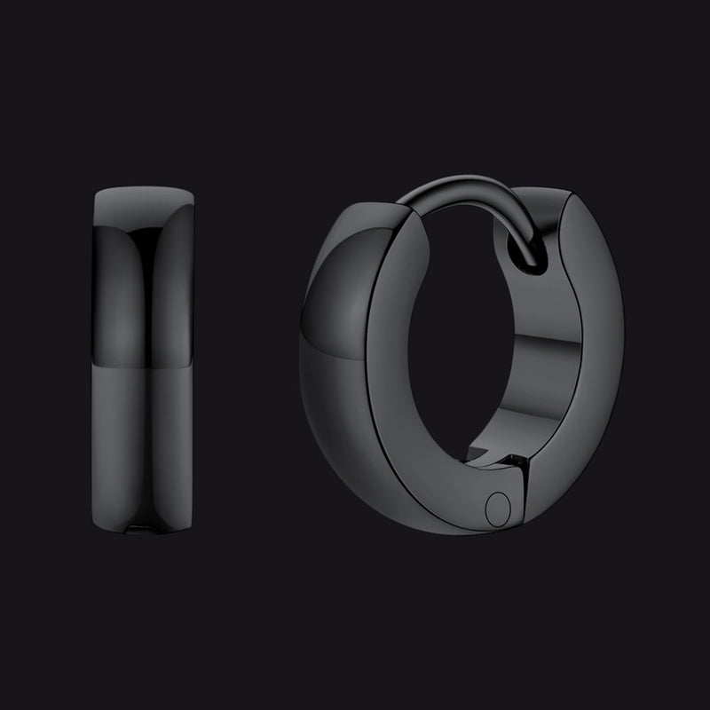Classic Stainless Steel Huggie Hoop Earrings for