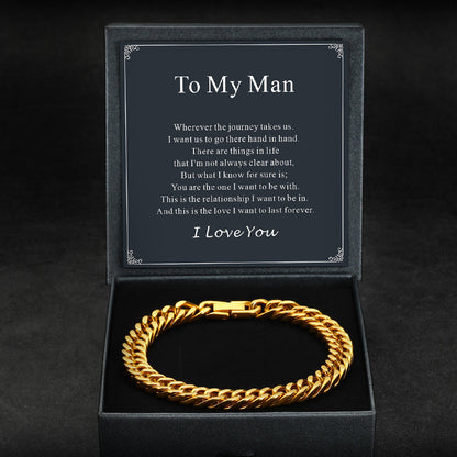 Cuban Chain Bracelet Gift for /dad/son, 8/12/17mm Width