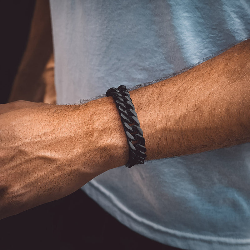 10mm Chunky Heavy Cuban Link Chain & Bracelet Set for