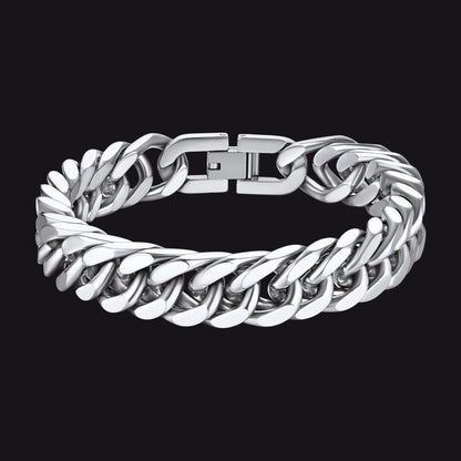 Miami Cuban Link Chain Bracelet for in Stainless Steel