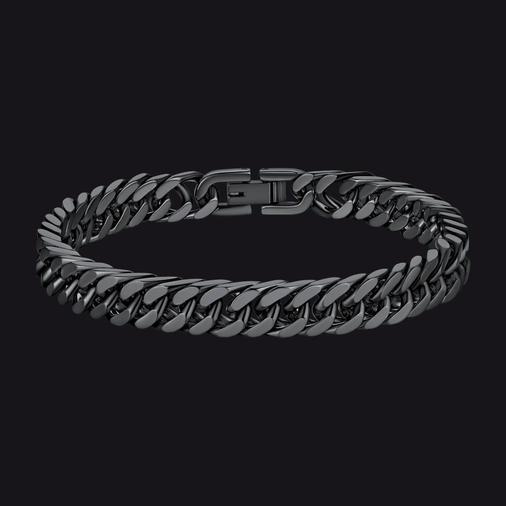 Miami Cuban Link Chain Bracelet for in Stainless Steel