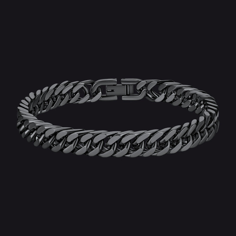 Miami Cuban Link Chain Bracelet for in Stainless Steel