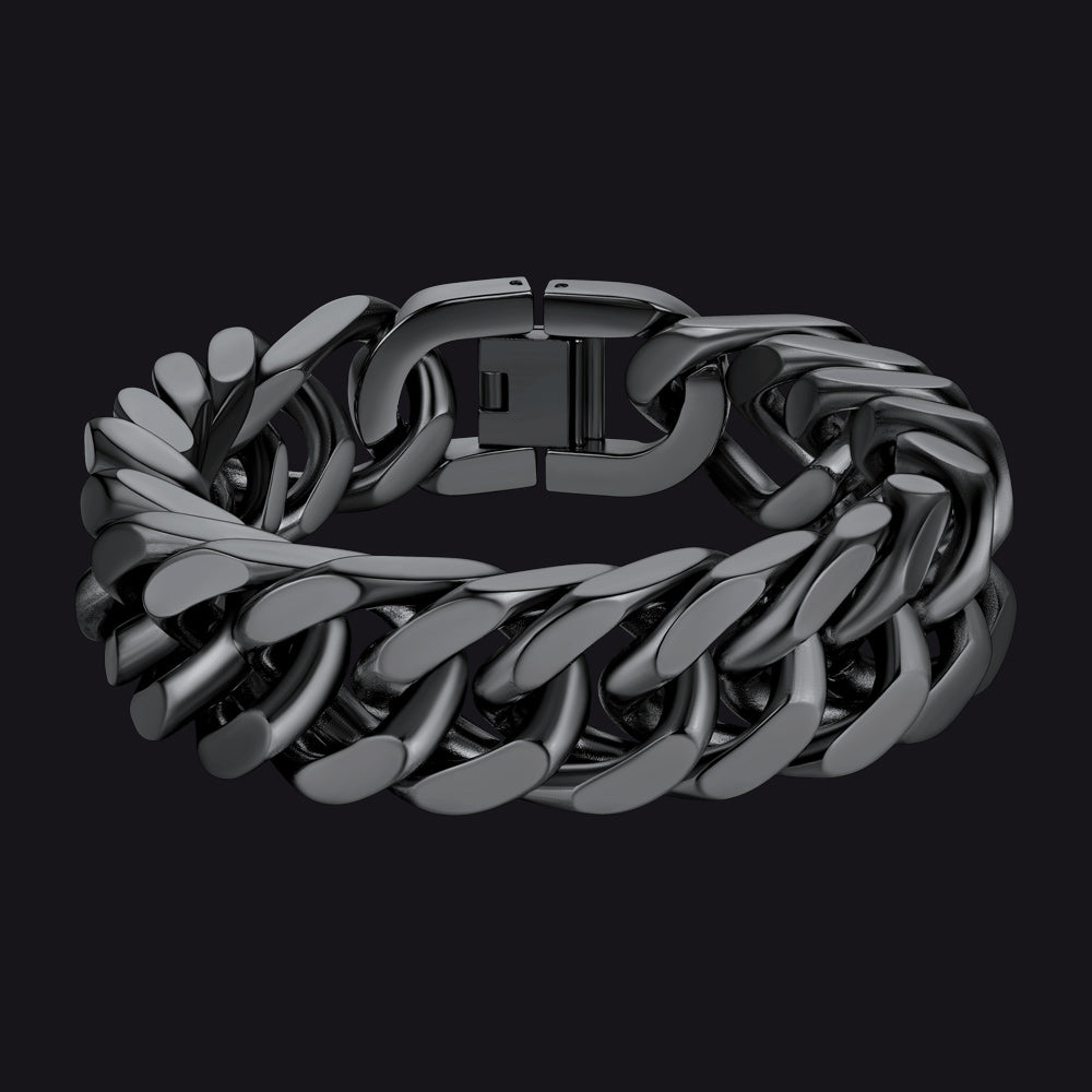 Miami Cuban Link Chain Bracelet for in Stainless Steel