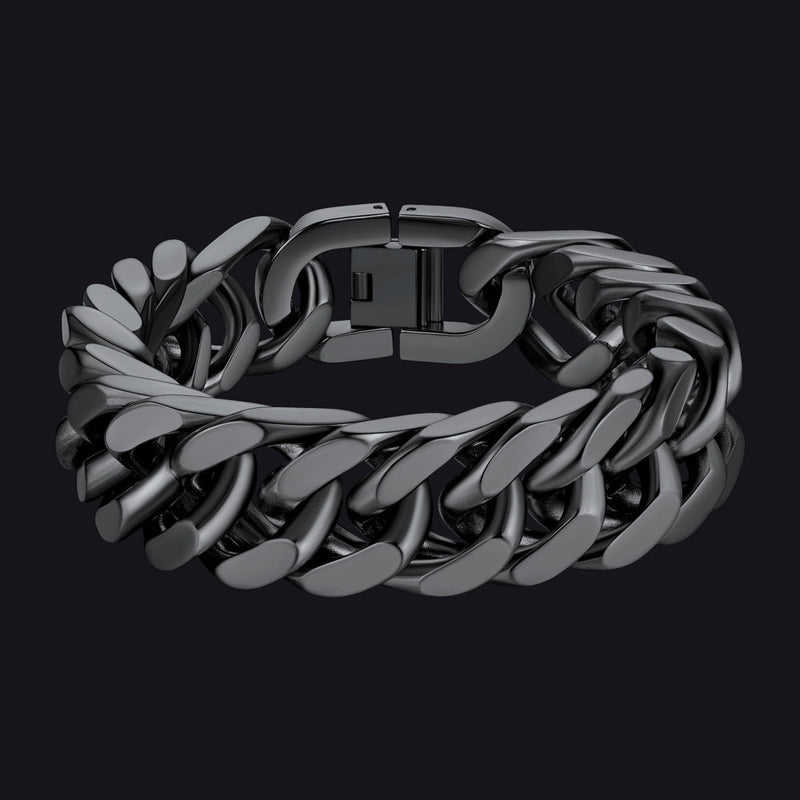 Miami Cuban Link Chain Bracelet for in Stainless Steel