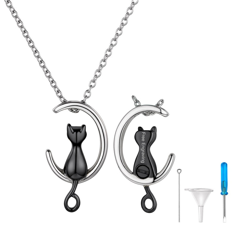 Customized Pet Cat Urn Necklace for Ashes Memorial Gift