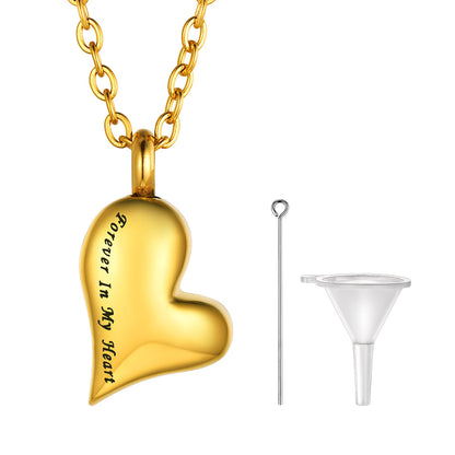 Customized Heart Urn Necklace for Ashes Memorial Gift