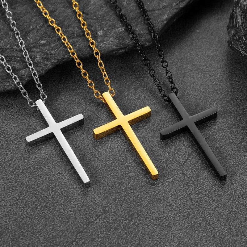Classic Cross Necklace Christian Faith Pendant for