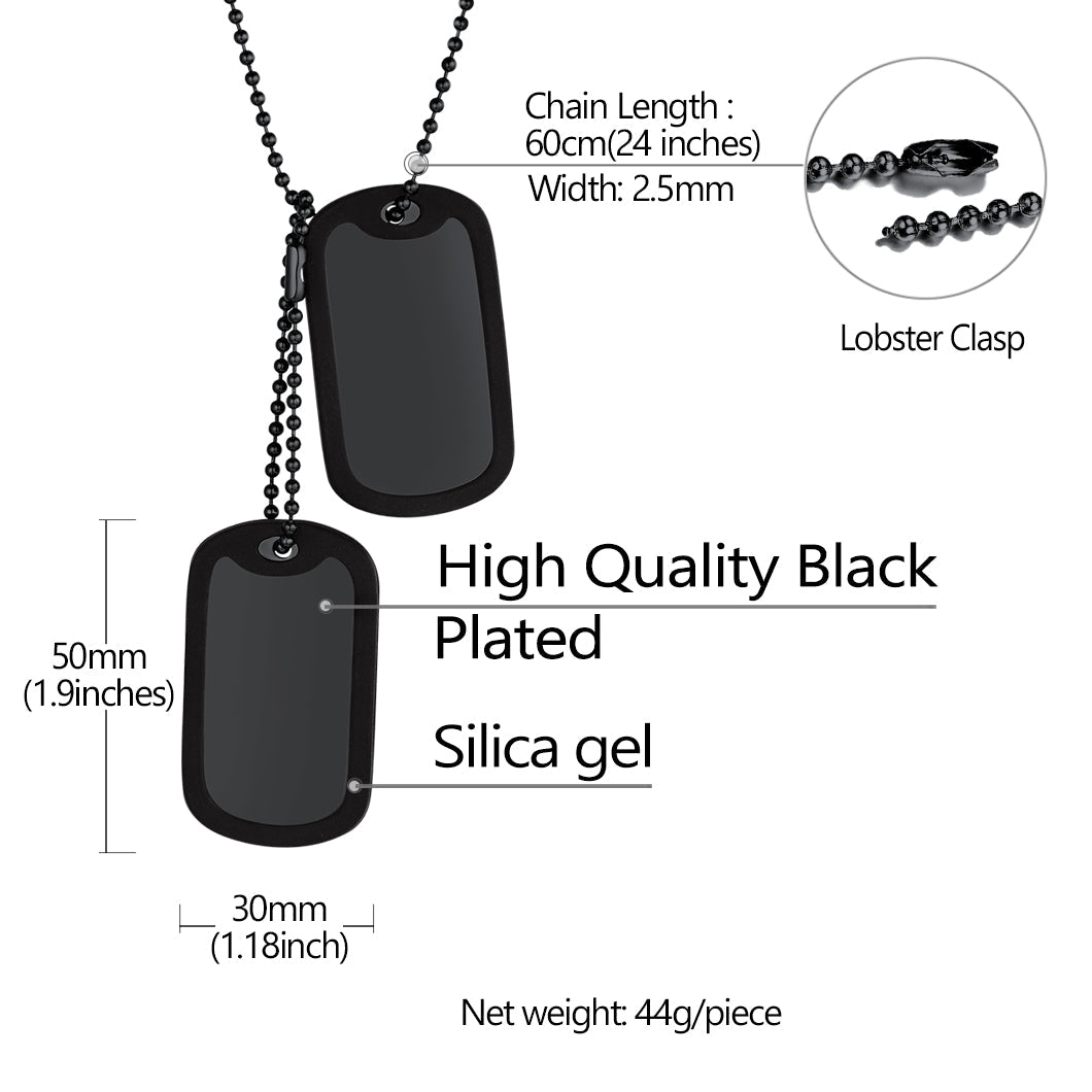 Custom Military Army Double-side Dog Tag Necklace for