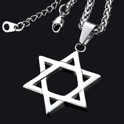 Jewish Magen Star of David Necklace for
